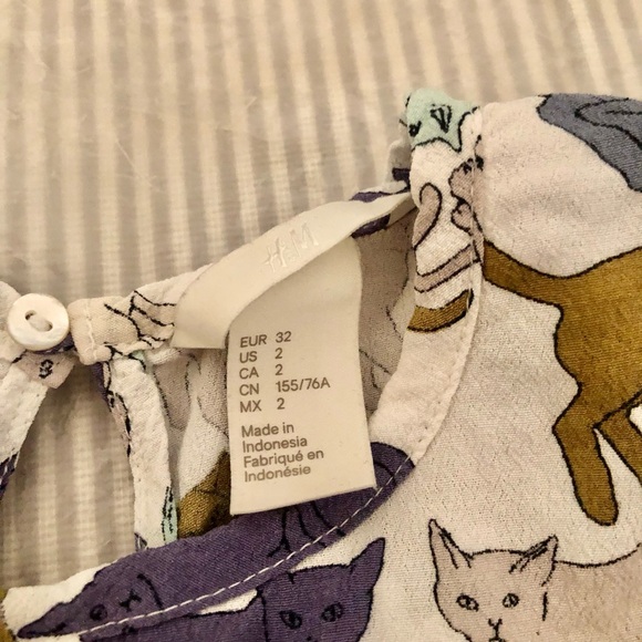 H&M kitty cat print top and bottom set - Picture 6 of 9